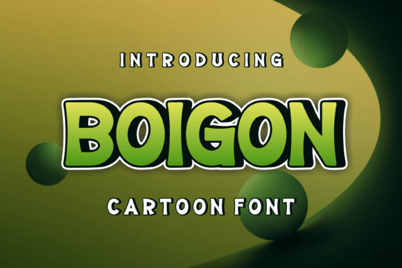 Boigon Font: Quirky Display Style for Bold Designs