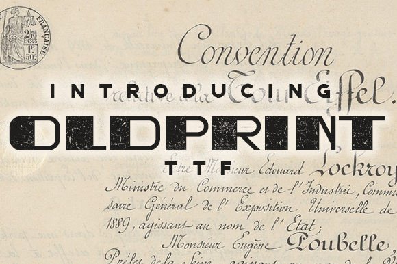 Oldprint: The Authentic Retro Typeface for Stunning Designs
