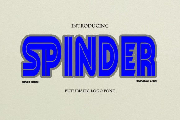 Spinder: Elevating Your Brand with a Futuristic and Elegant Logo Font