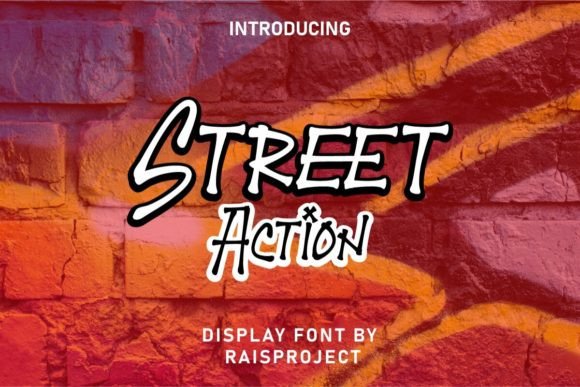 Street Action: The Graffiti Font That Brings Urban Energy to Your Designs